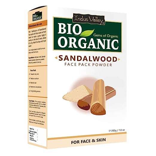 INDUS VALLEY Bio Organic Sandalwood Face Pack Powder-1